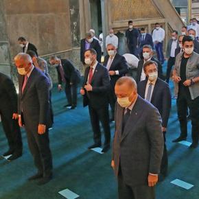 Ερντογάν από Αγιά Σοφιά: «Ξεκινάμε γεωτρήσεις, ενημέρωσα την Μέρκελ».Προκαλεί ο απελπισμένος&nbsp;«Σουλτάνος»