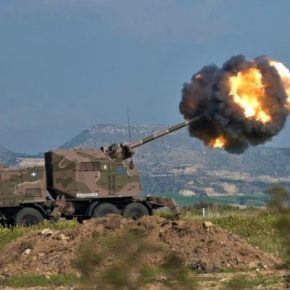 Πρώτη βολή δεύτερης Μοίρας Nora B52KE της Εθνικής&nbsp;Φρουράς