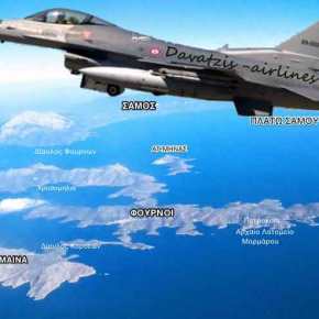 ΕΚΤΑΚΤΟ: Τουρκικά μαχητικά πετούν επάνω από ελληνικό έδαφος στο κεντρικό & ανατολικό&nbsp;Αιγαίο