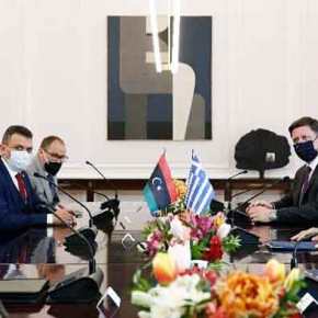 Άμεση επανεκκίνηση συνομιλιών για ΑΟΖ συμφώνησαν&nbsp;Ελλάδα-Λιβύη
